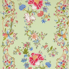 Camellia Trellis Wallcovering in Seafoam Posey paper wall covering