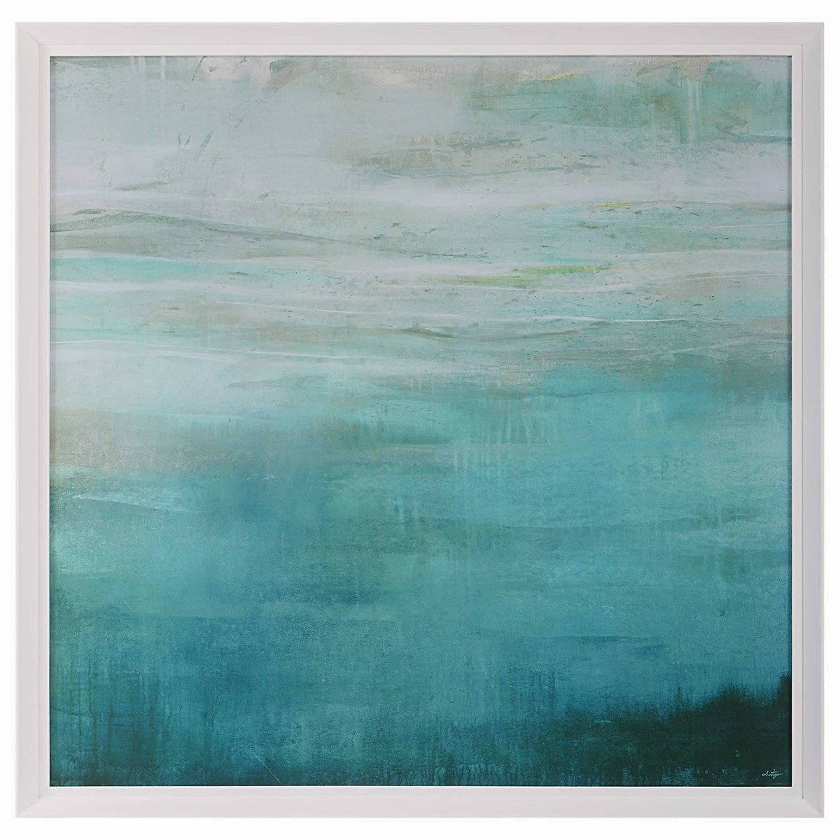 Cancun Teal Framed Print artistic wall mural