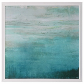 Cancun Teal Framed Print artistic wall mural