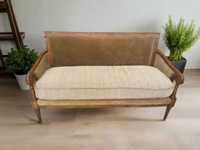 CANED BERGERE LOVE SEAT artistic wall mural