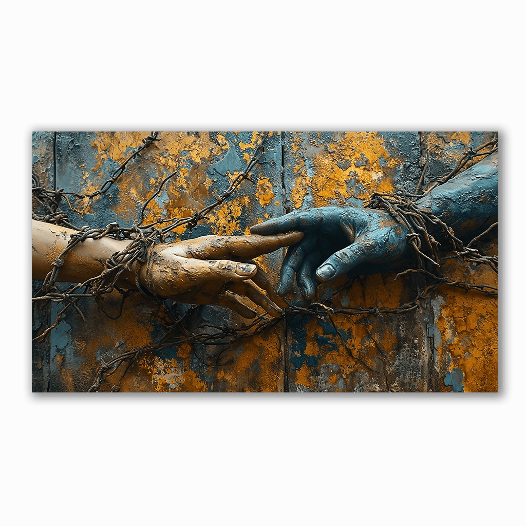 Captured Love by Catill framed mural artwork