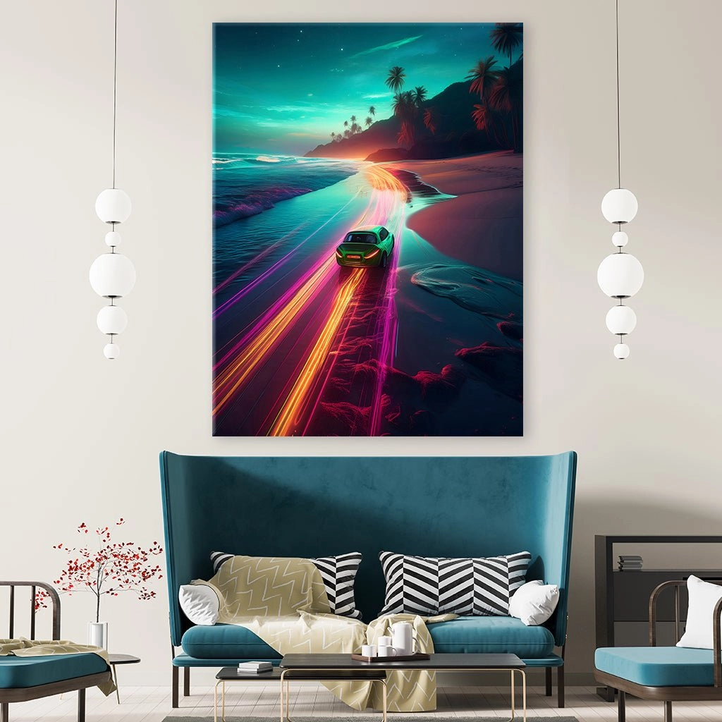 Car Series - Neon Beach by Aldanis