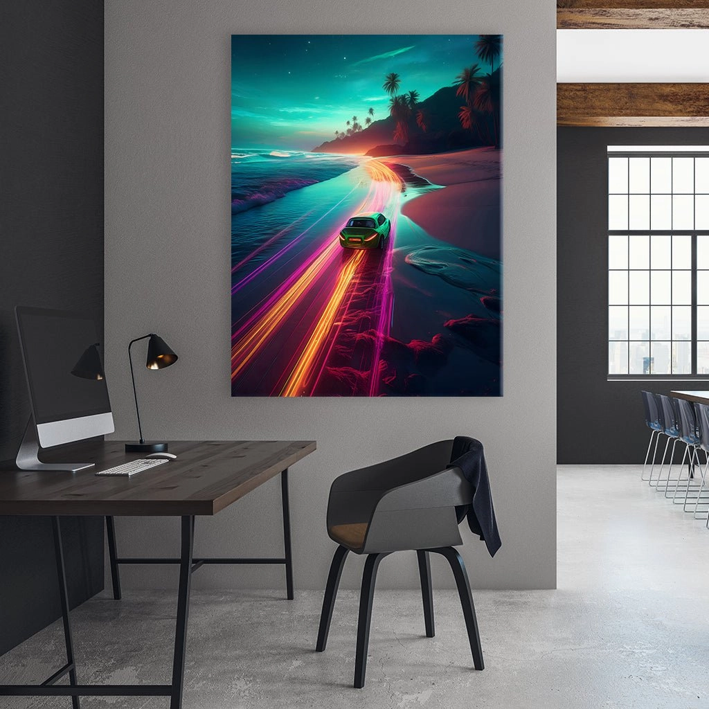Car Series - Neon Beach by Aldanis