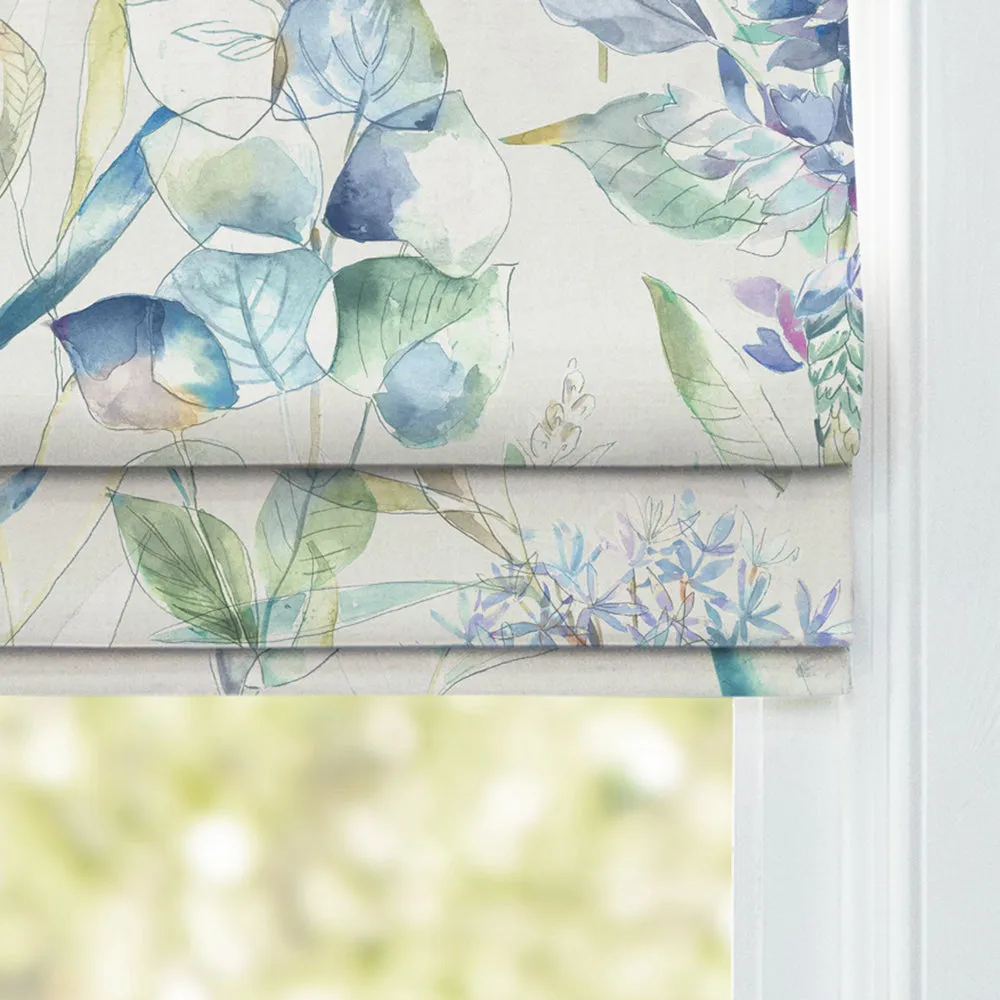 Carneum Floral Printed Cotton Made to Measure Roman Blinds Capri