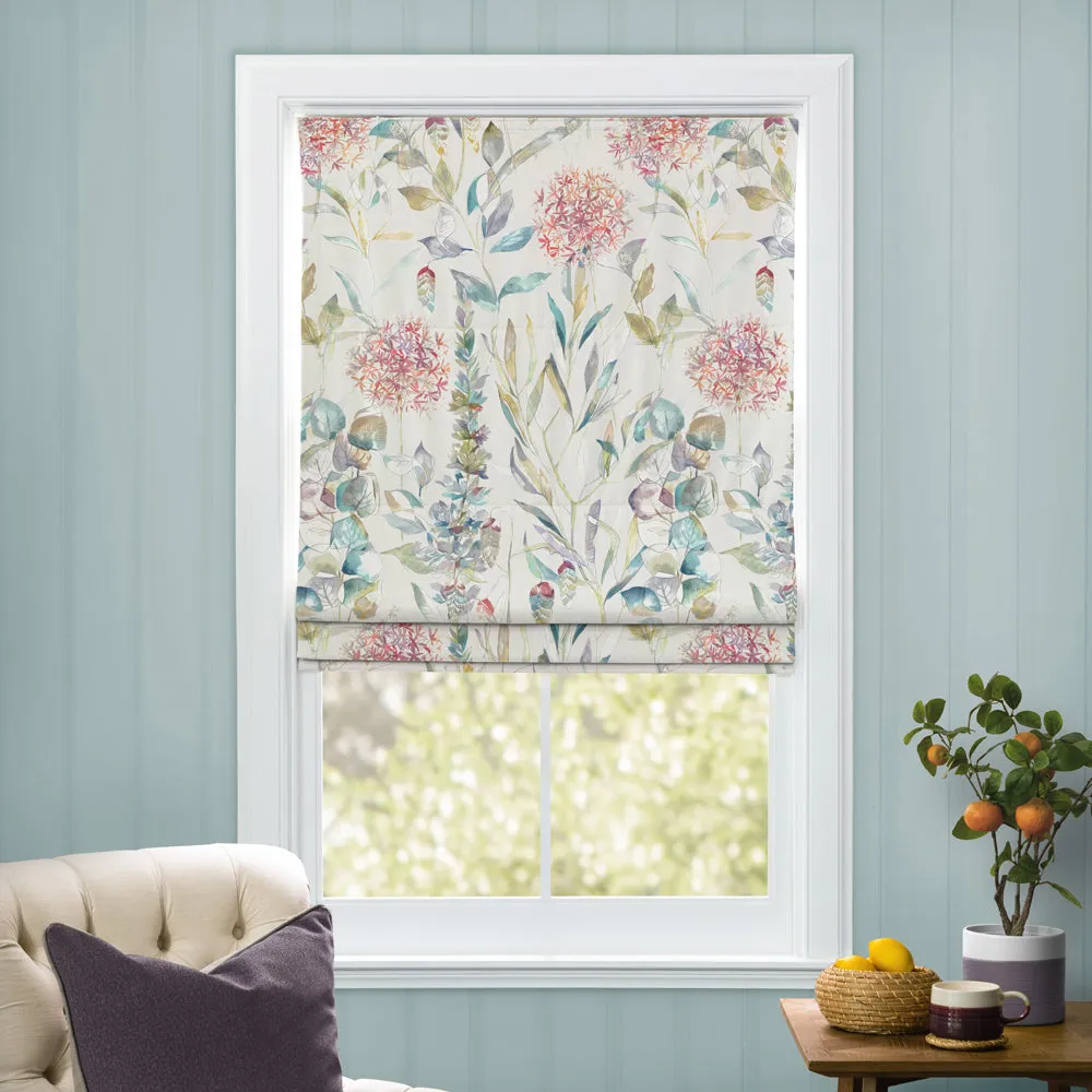 Carneum Floral Printed Cotton Made to Measure Roman Blinds Cinnamon