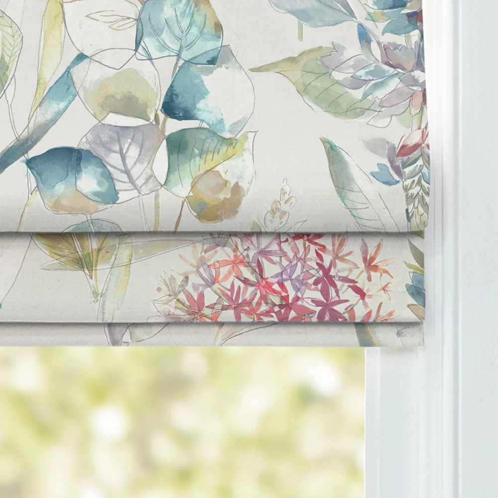 Carneum Floral Printed Cotton Made to Measure Roman Blinds Cinnamon