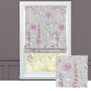 Carneum Floral Printed Cotton Made to Measure Roman Blinds Raspberry chic floor carpet  