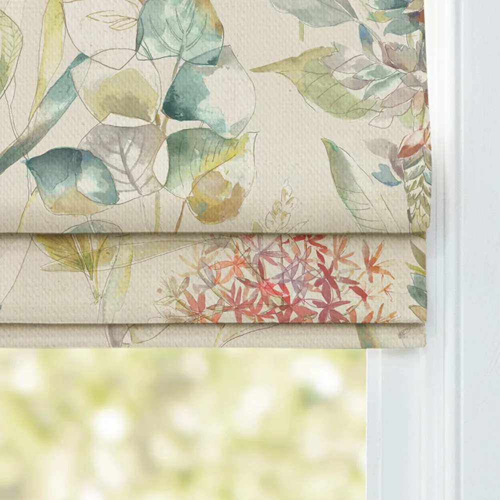 Carneum Printed Cotton Made to Measure Roman Blinds Cinnamon