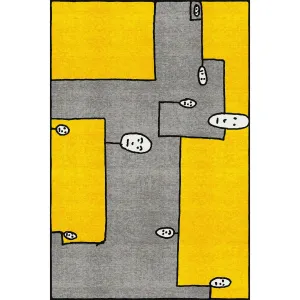 CARPET DOG YELLOW RECTANGULAR neutral everyday carpet