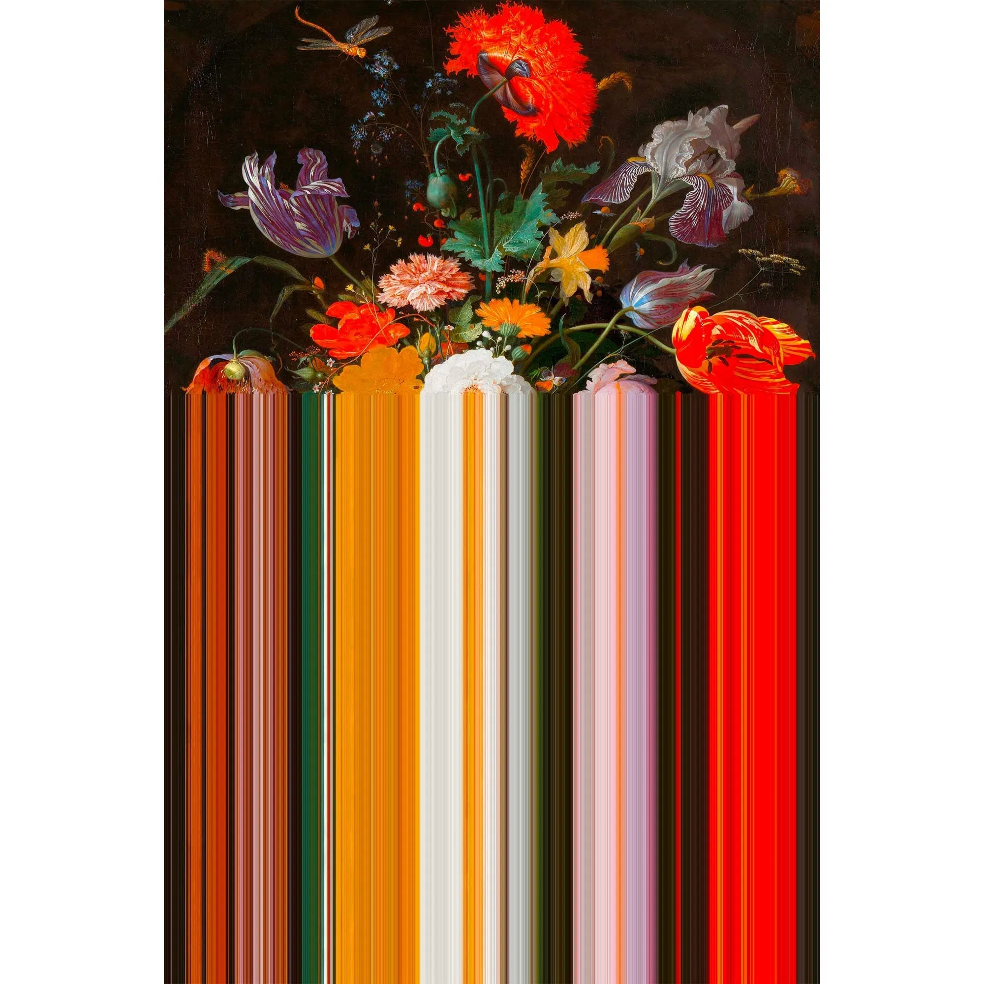 Carpet Glitch Red Rectangular neutral everyday carpet