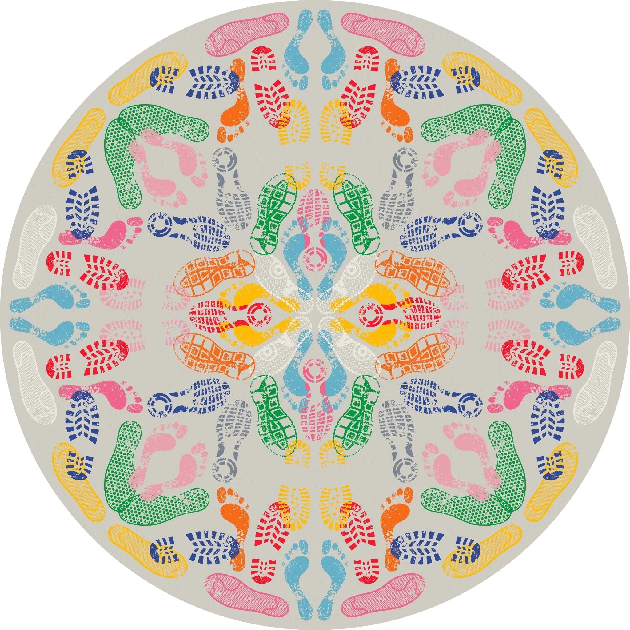 CARPET LET'S DANCE HUMAN TRACES LIGHT ROUND  NYNKE TYNAGEL neutral everyday carpet