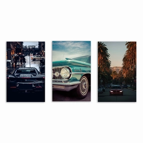 Cars - Triptych framed mural artwork