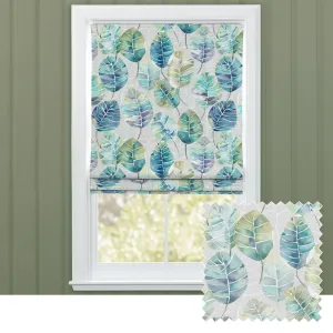 Cassava Printed Cotton Made to Measure Roman Blinds Capri chic floor carpet  