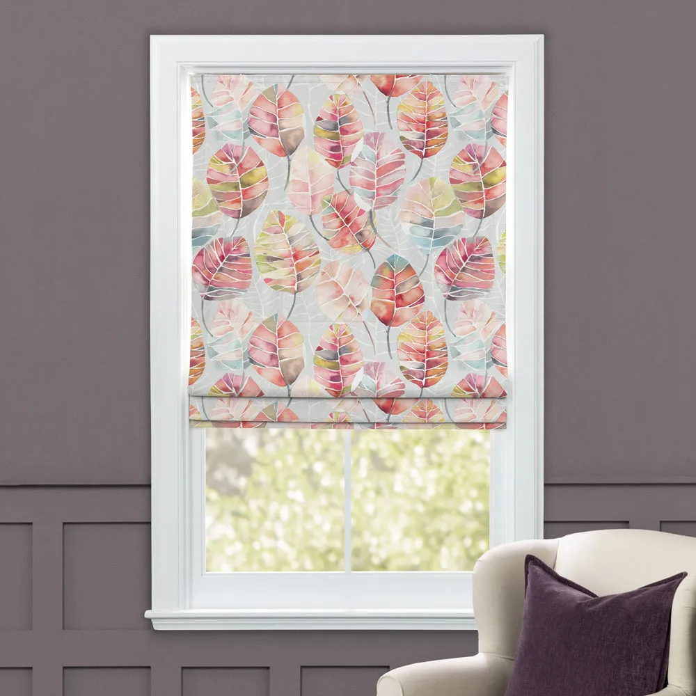 Cassava Printed Cotton Made to Measure Roman Blinds Cinnamon