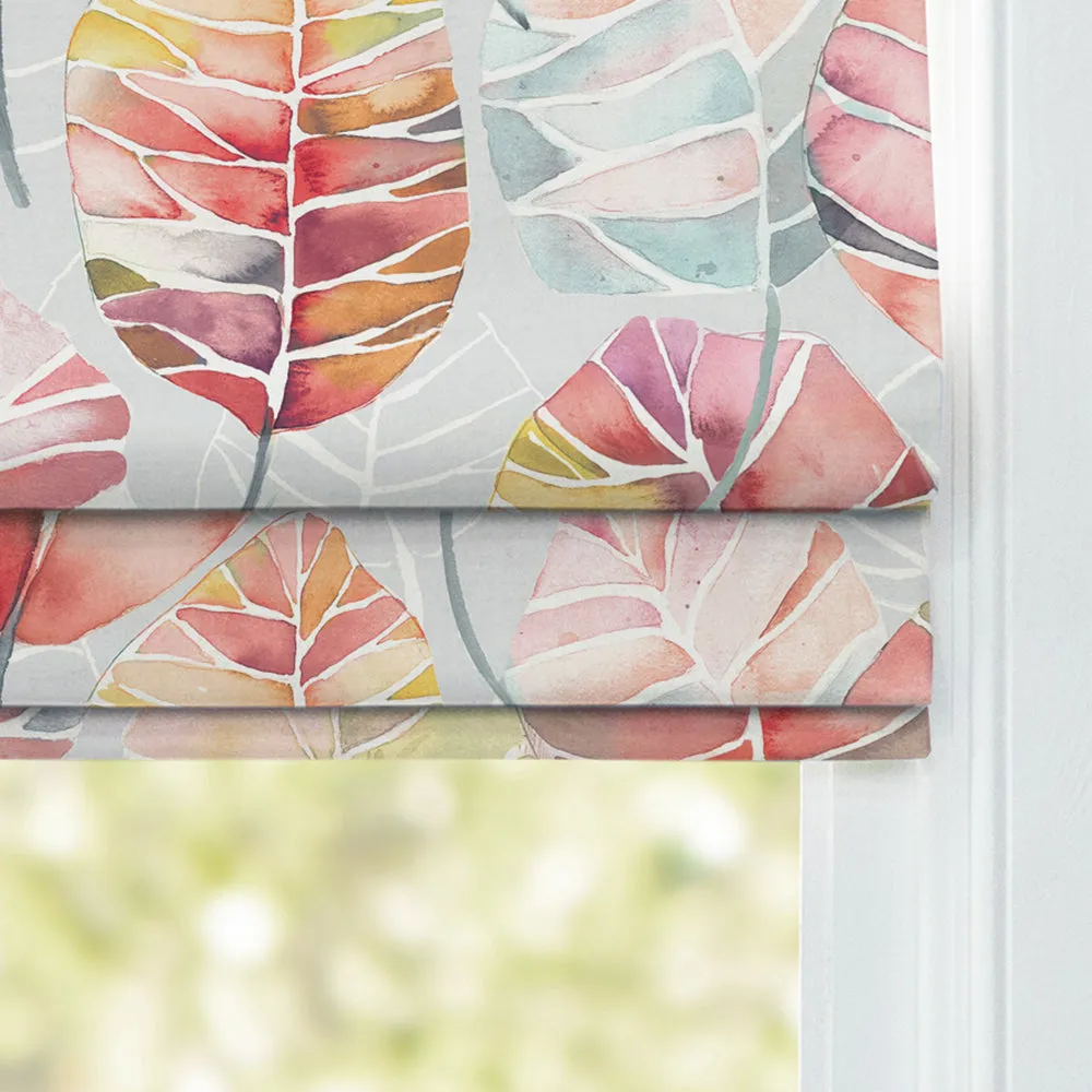 Cassava Printed Cotton Made to Measure Roman Blinds Cinnamon