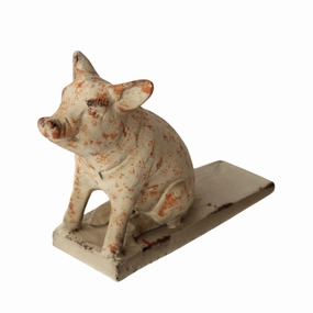 Cast iron pig door stopper decorative home ornament