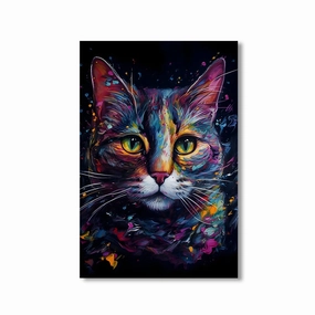 Cat Art by Juliano de Araujo framed mural artwork