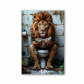 Caught at the Toilet by Adrian Vieriu framed mural artwork