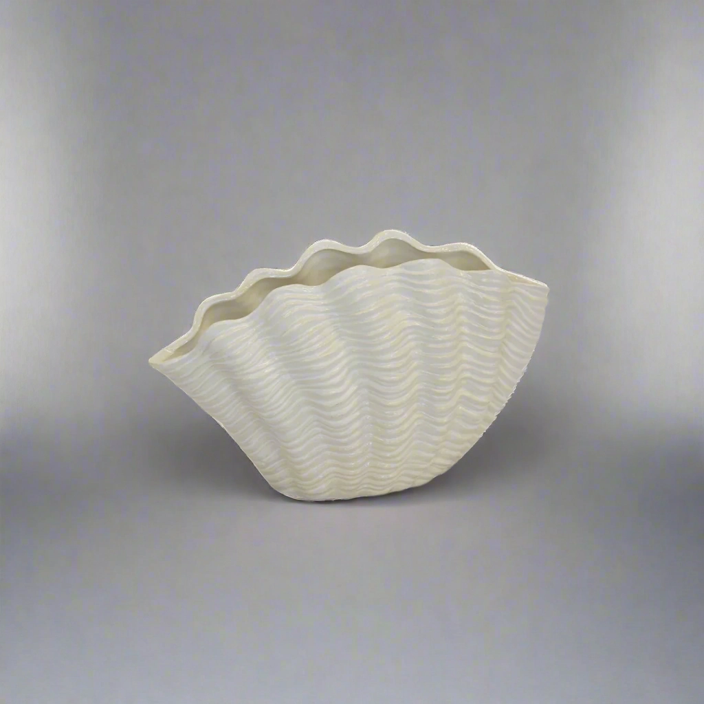 Ceramic Adora Clam Shell Vase decorative home ornament