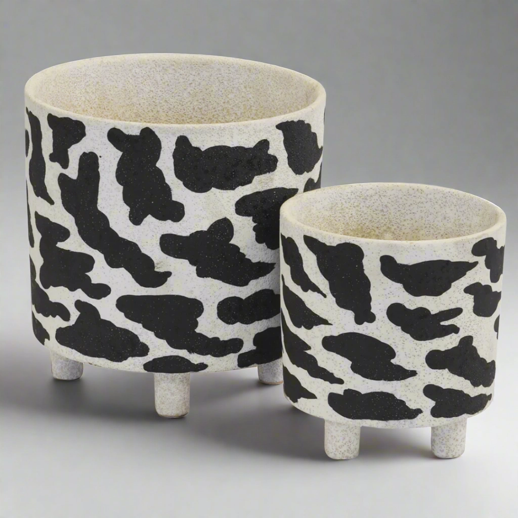 Ceramic animal print votive set of 2 decorative home ornament