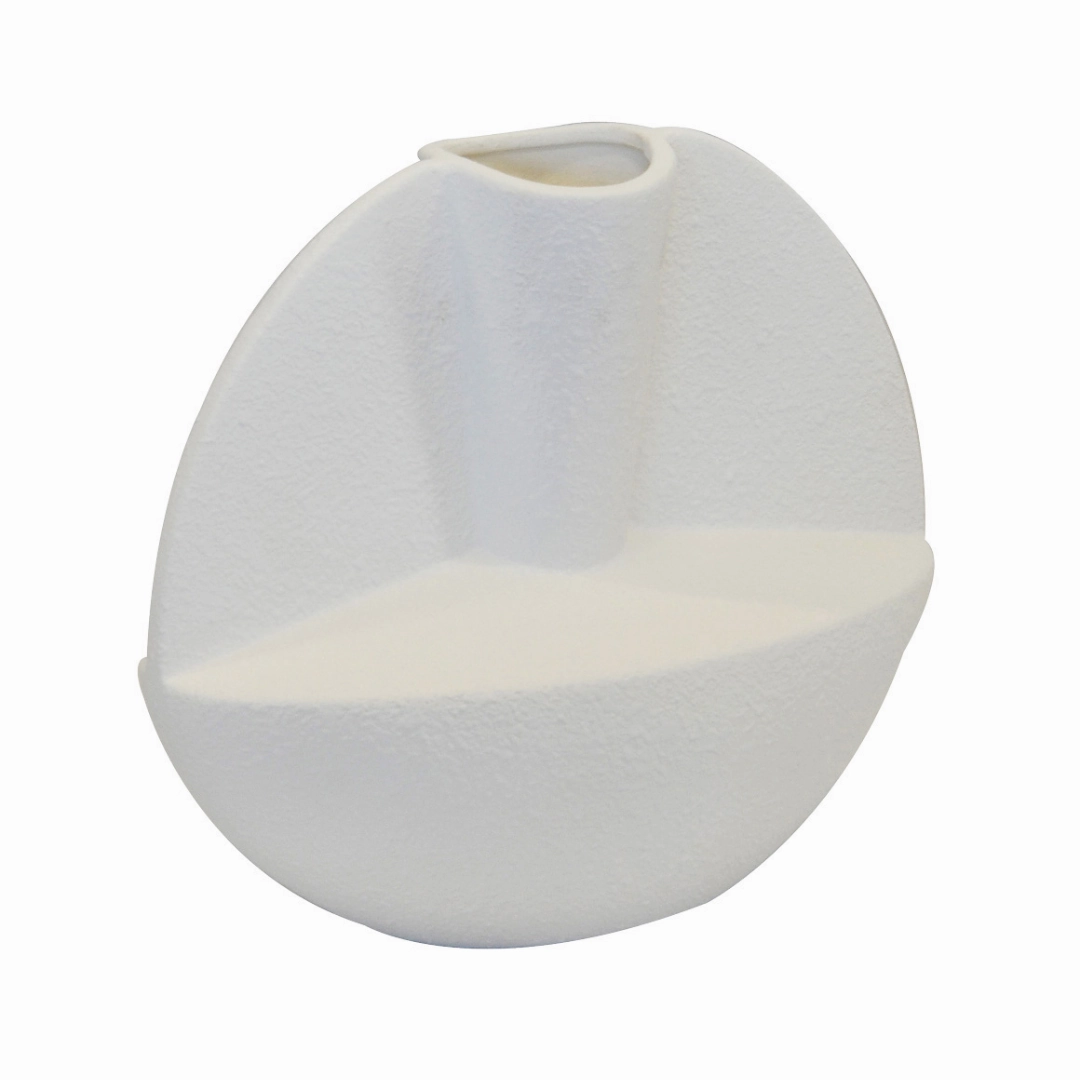 Ceramic arhaus wing vase white