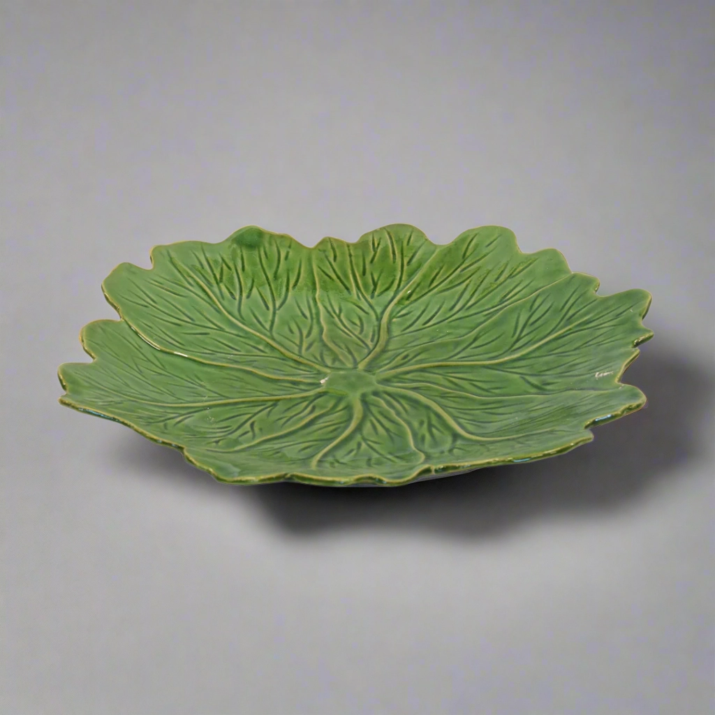 CERAMIC BORDELLO PLATE GREEN ROUND (40CM) decorative home ornament