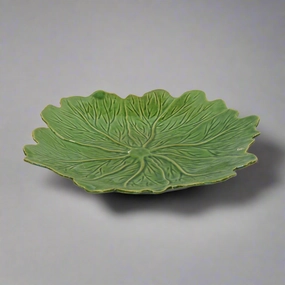CERAMIC BORDELLO PLATE GREEN ROUND (40CM) decorative home ornament