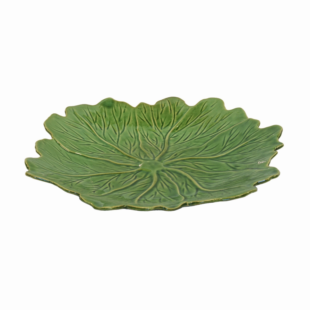 CERAMIC BORDELLO PLATE GREEN ROUND (40CM)