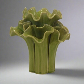 CERAMIC BROCCOLI VOTIVE GREEN decorative home ornament