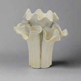 CERAMIC BROCCOLI VOTIVE WHITE decorative home ornament