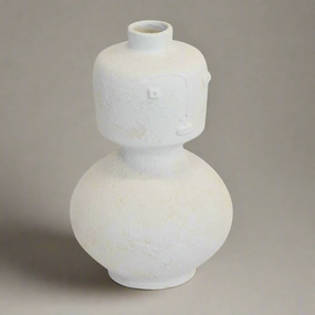 Ceramic face vase white decorative home ornament