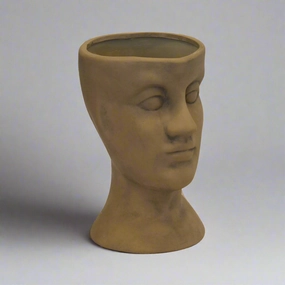 Ceramic head vase desert sand (30cm x 20cm) decorative home ornament