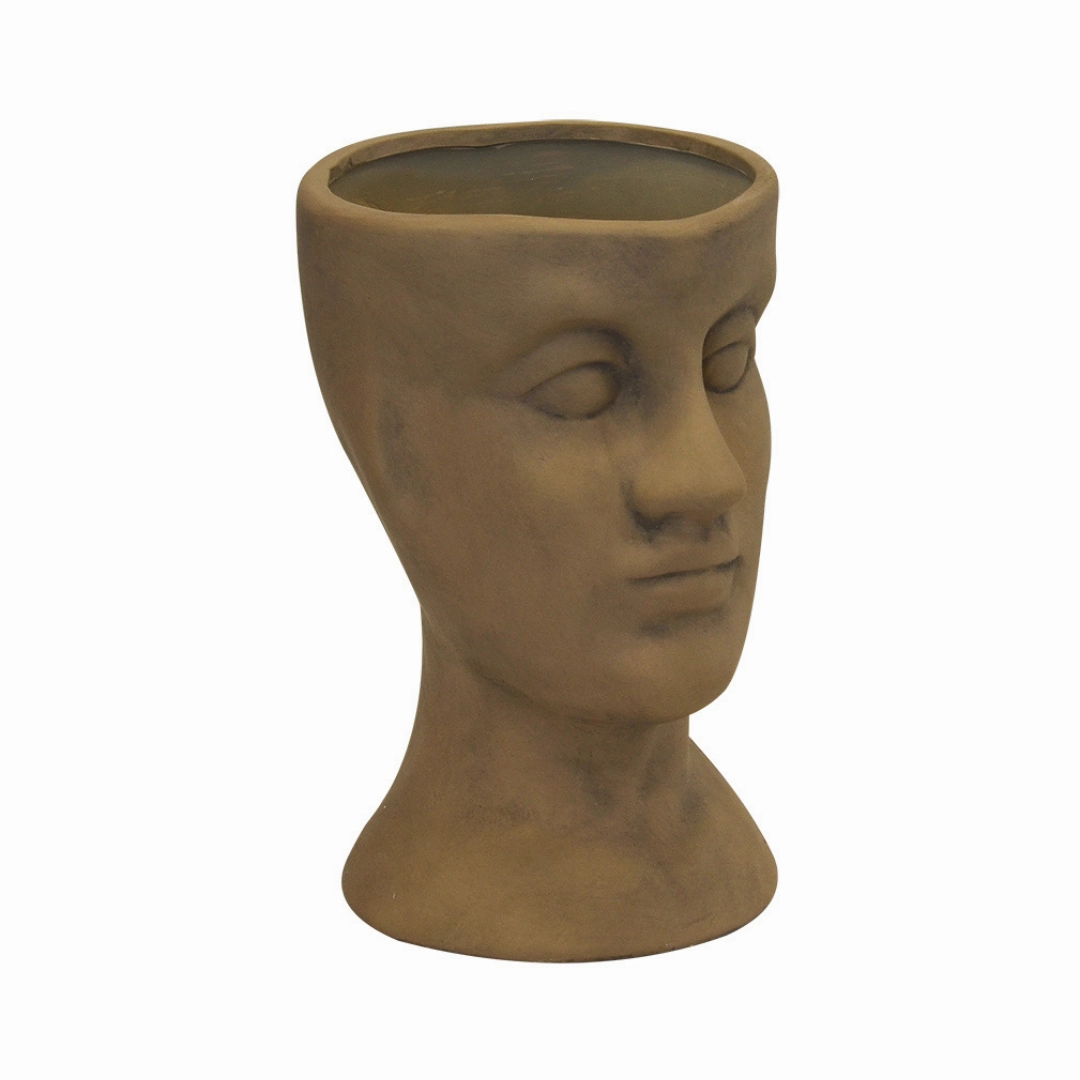 Ceramic head vase desert sand (30cm x 20cm)