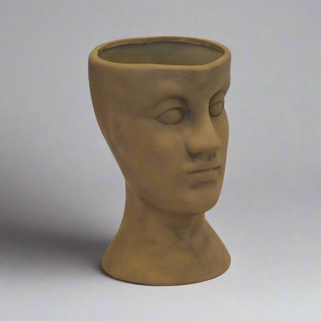 Ceramic head vase desert sand (30cm x 20cm) decorative home ornament