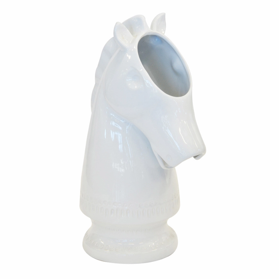 Ceramic horse bust white