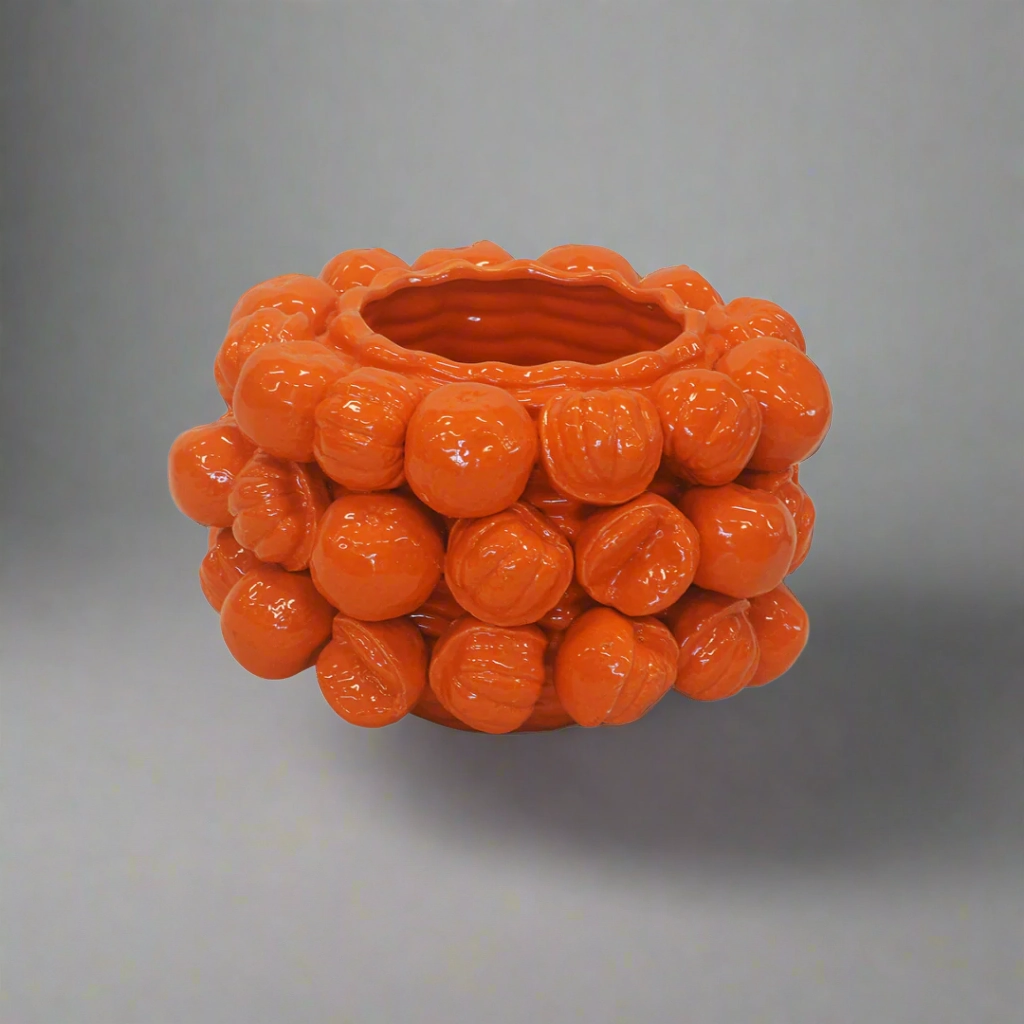 CERAMIC MANDARIN VASE SHORT decorative home ornament