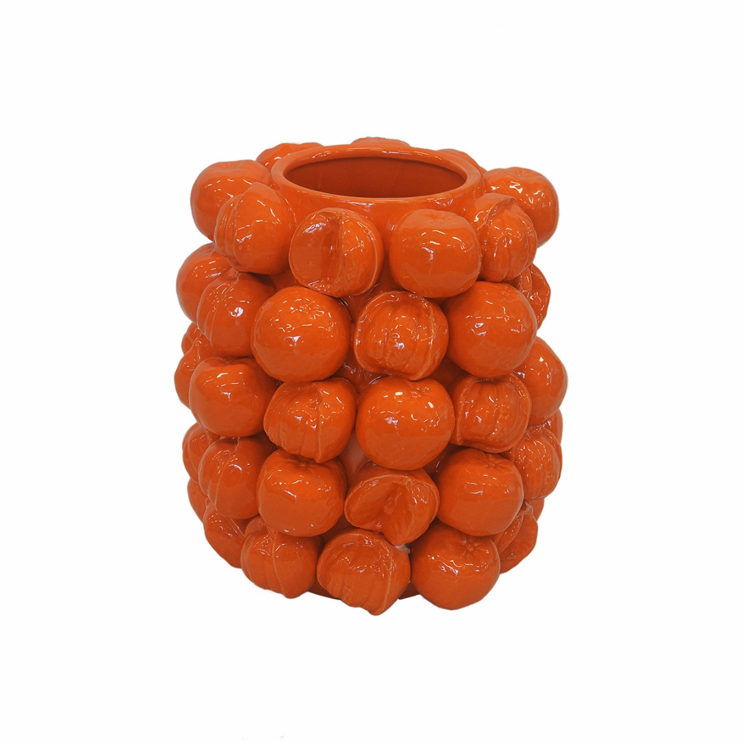 CERAMIC MANDARIN VASE TALL
