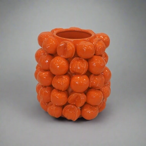 CERAMIC MANDARIN VASE TALL decorative home ornament