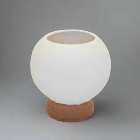 CERAMIC ORB VASE WHITE SMALL 22CM (H) X 20CM (D) decorative home ornament
