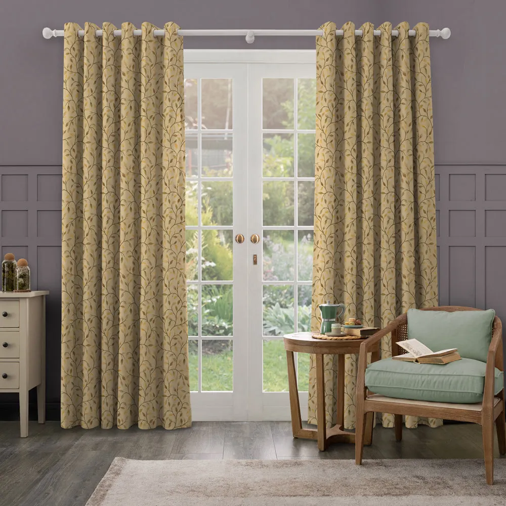 Cervino Woven Jacquard Made to Measure Curtains Autumn