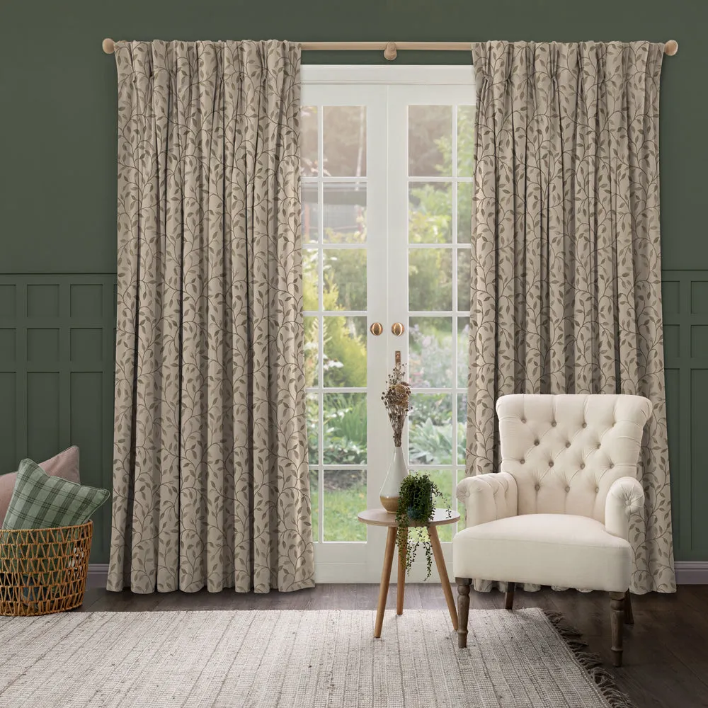 Cervino Woven Jacquard Made to Measure Curtains Catkin