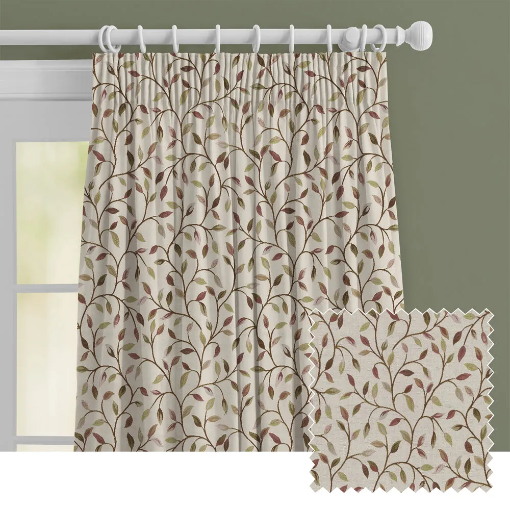 Cervino Woven Jacquard Made to Measure Curtains Cream Aubergine chic floor carpet  