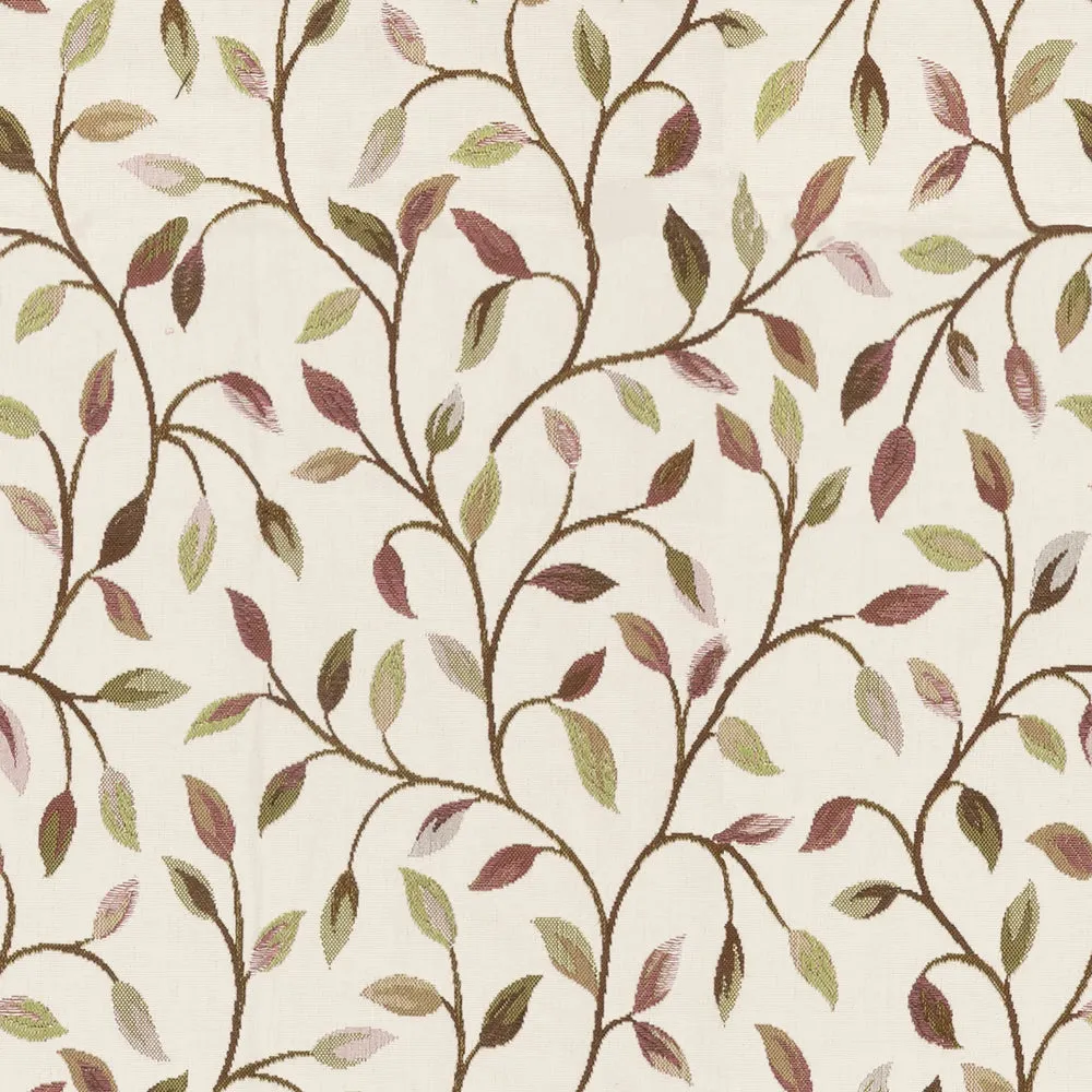Cervino Woven Jacquard Made to Measure Curtains Cream Aubergine