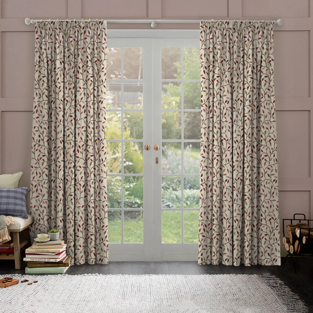 Cervino Woven Jacquard Made to Measure Curtains Damson
