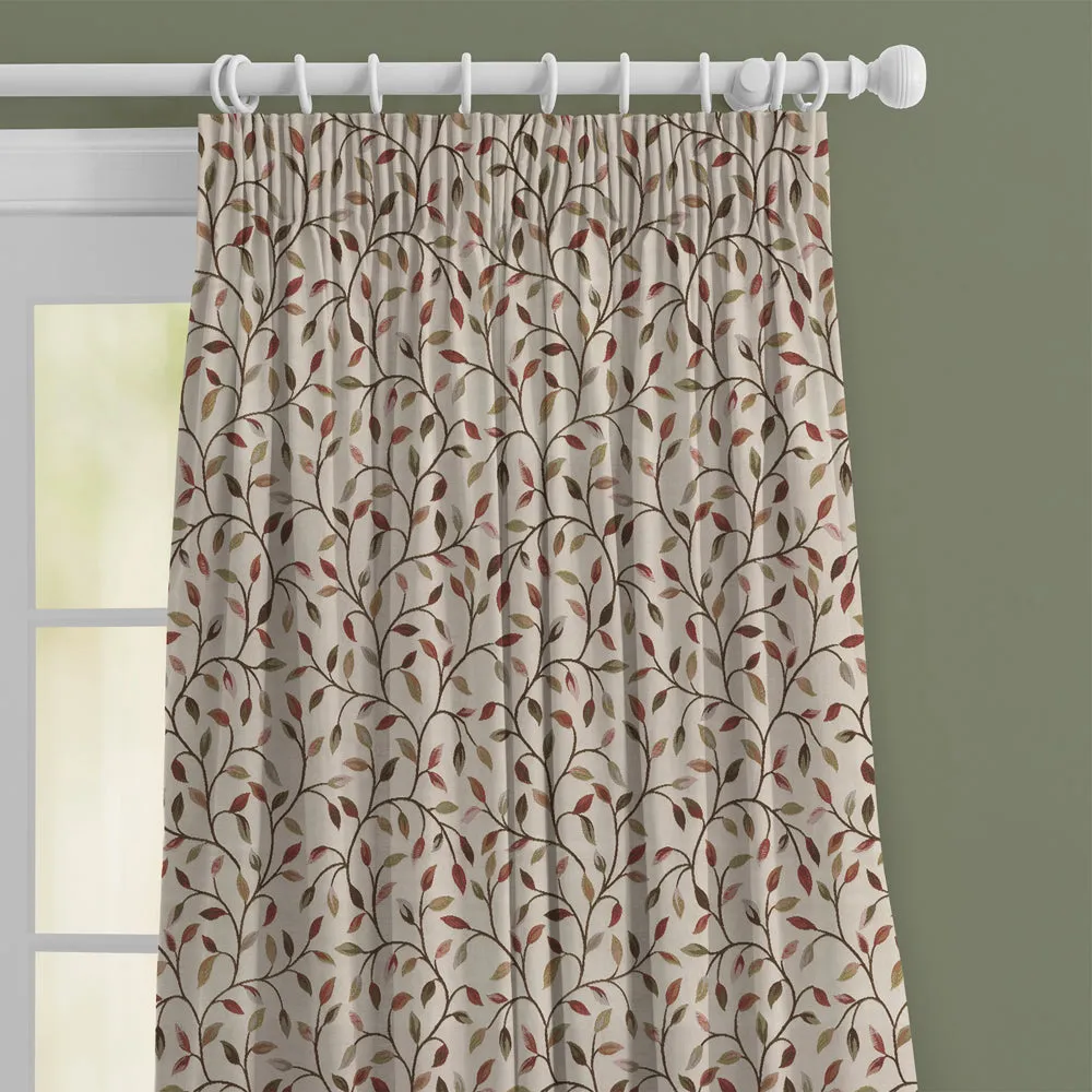 Cervino Woven Jacquard Made to Measure Curtains Fire