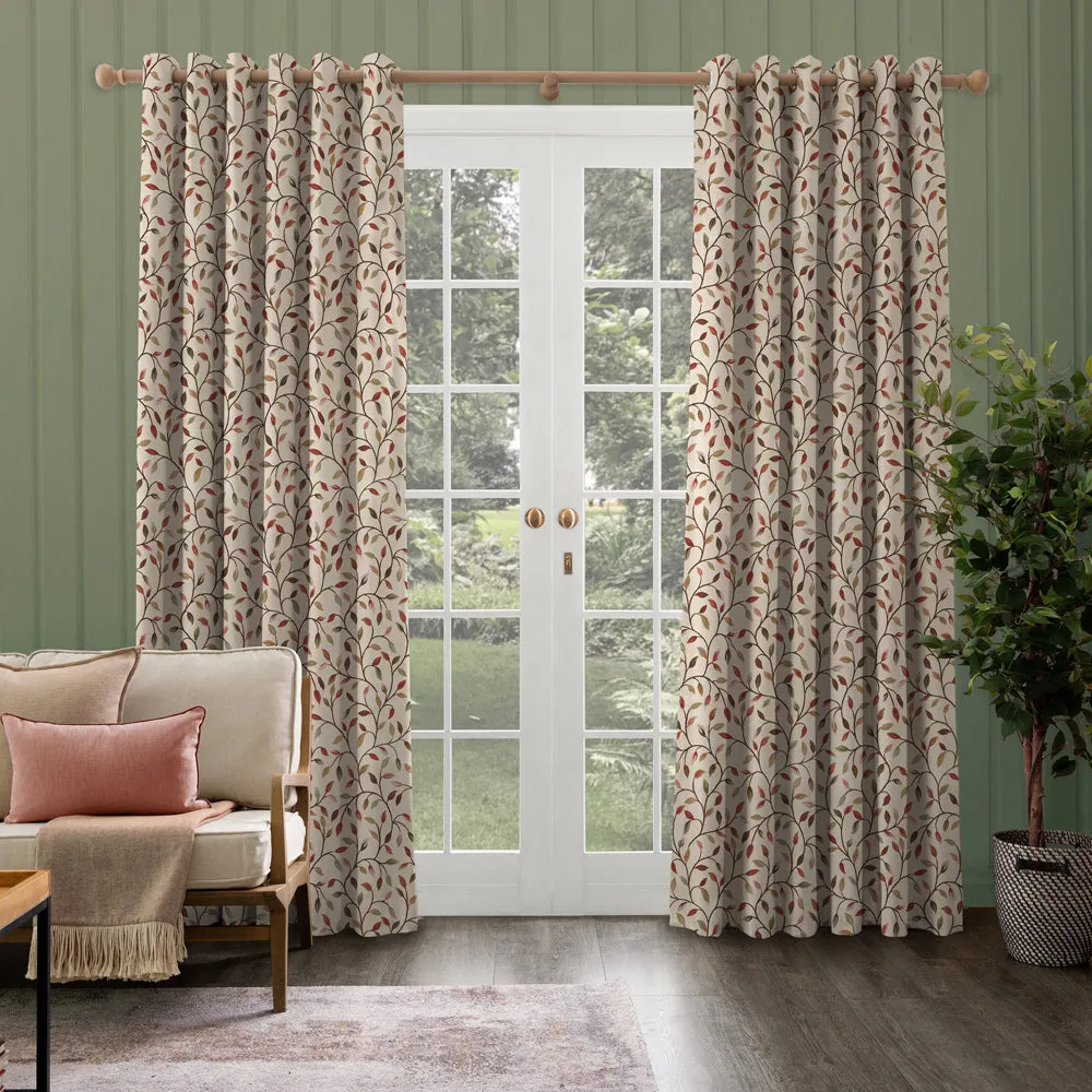 Cervino Woven Jacquard Made to Measure Curtains Fire