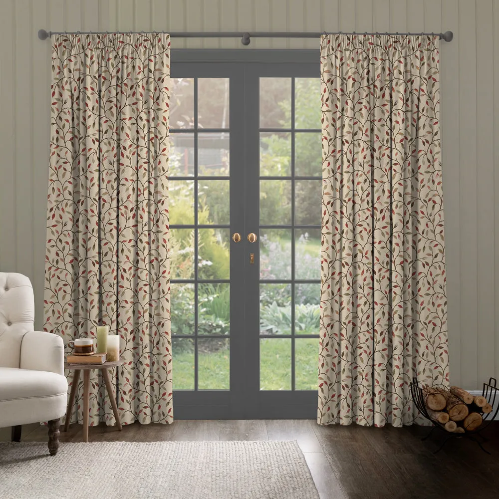 Cervino Woven Jacquard Made to Measure Curtains Forest Green