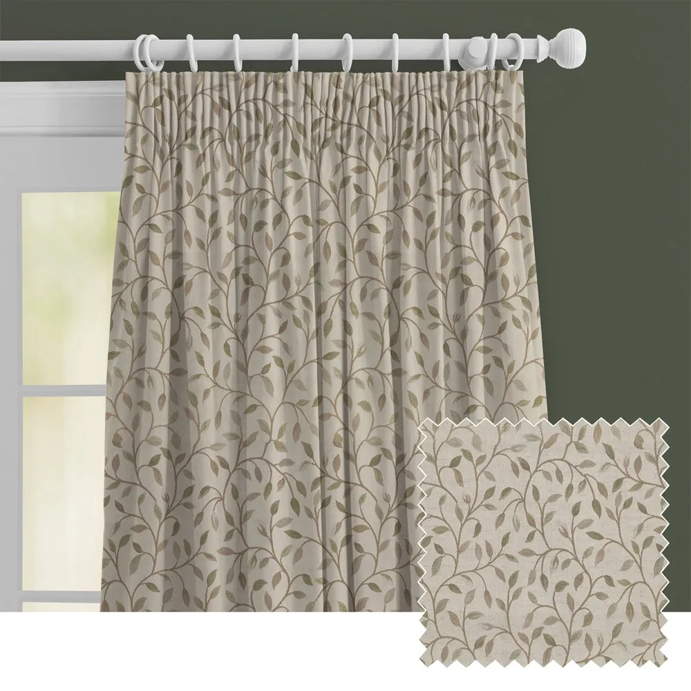 Cervino Woven Jacquard Made to Measure Curtains Lichen chic floor carpet  