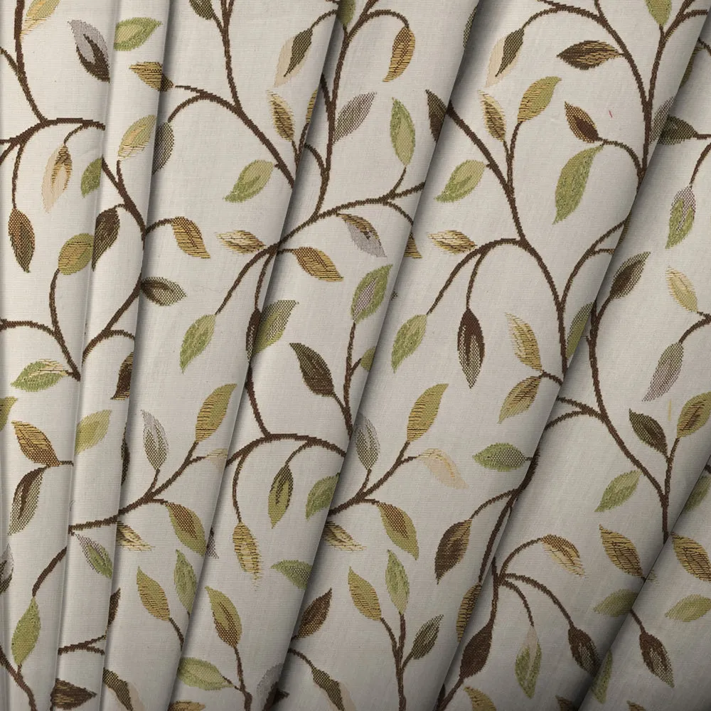 Cervino Woven Jacquard Made to Measure Curtains Lime