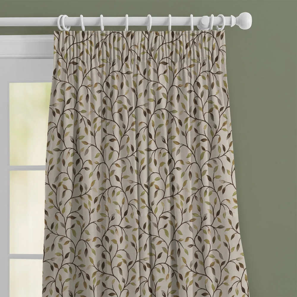 Cervino Woven Jacquard Made to Measure Curtains Lime